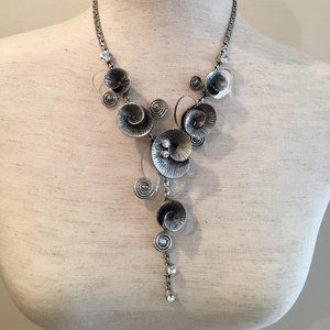Coiled Shell Metal Necklace